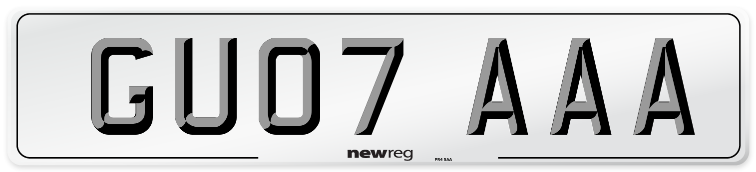 GU07 AAA Number Plate from New Reg
